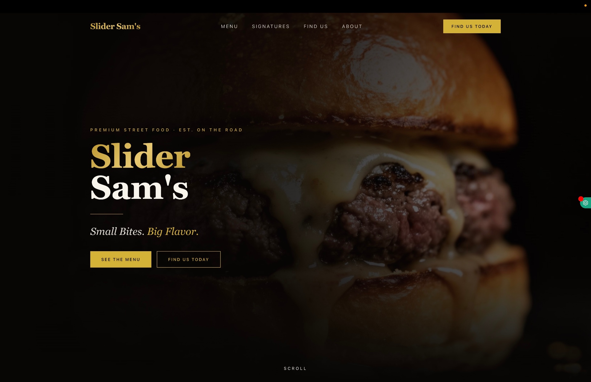 Slider Sam's website screenshot